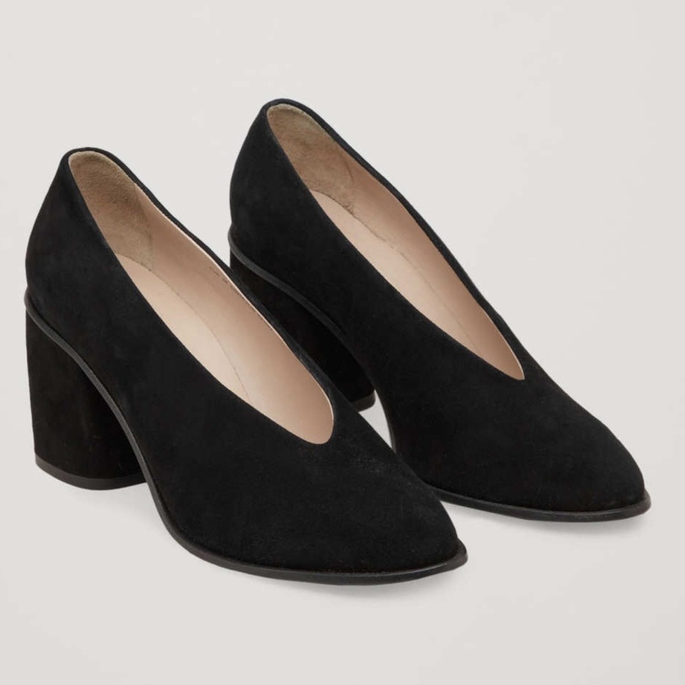 COS Black Chunky Heels